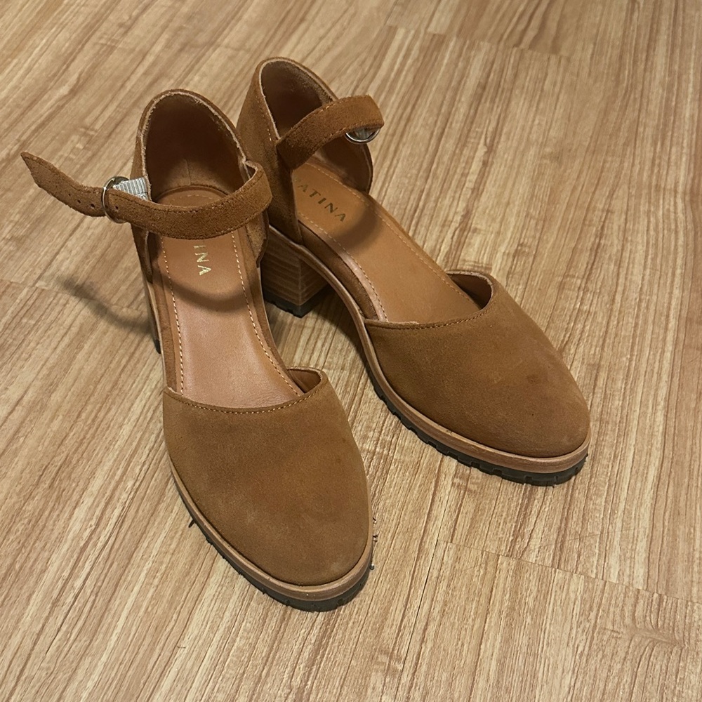 Portland Leather Heeled Mary Jane in Toffee